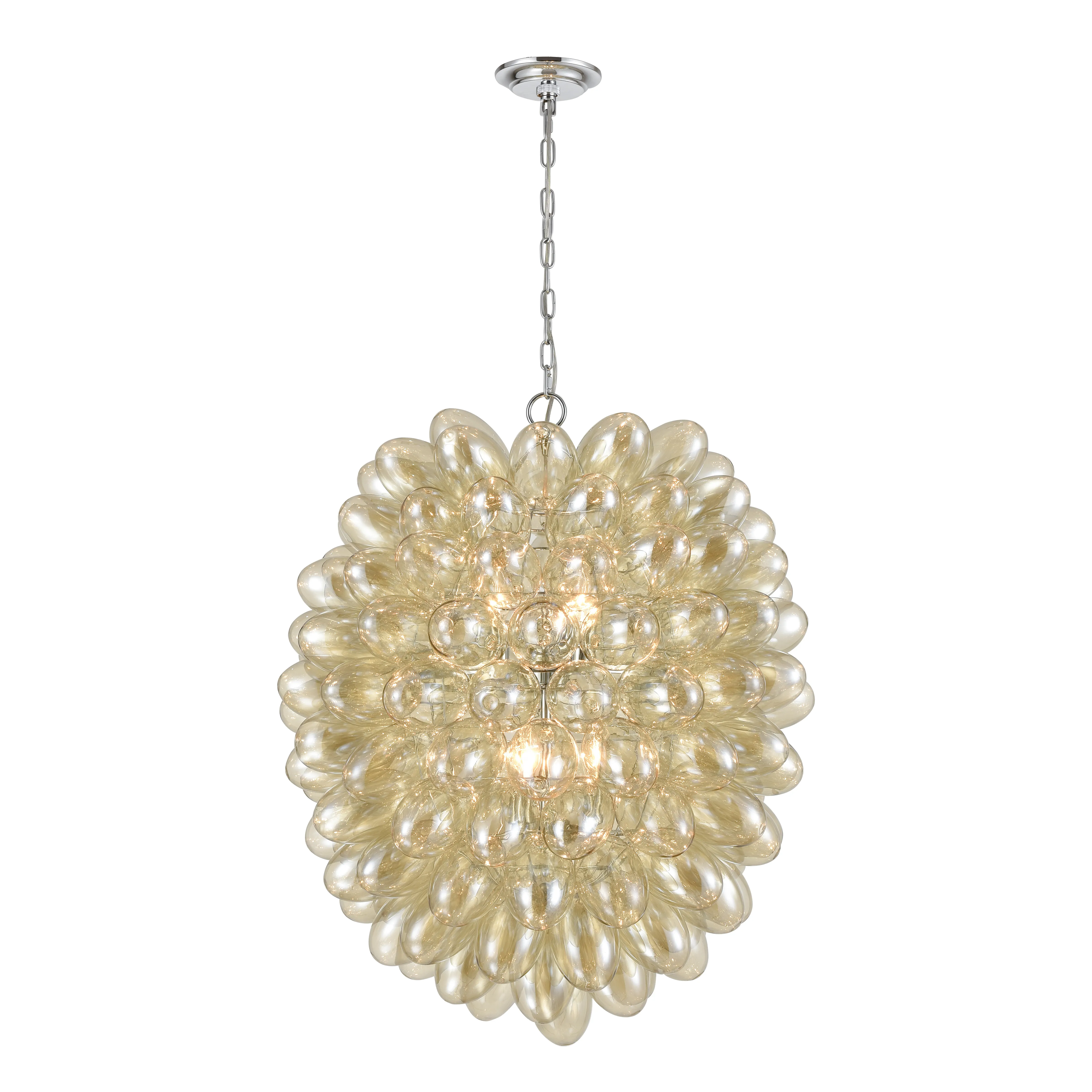 Bubble Up 26" Wide 6-Light Chandelier - Chrome