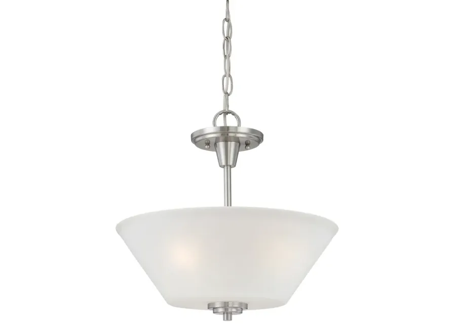 Pittman 15" Wide 2-Light Pendant - Brushed Nickel