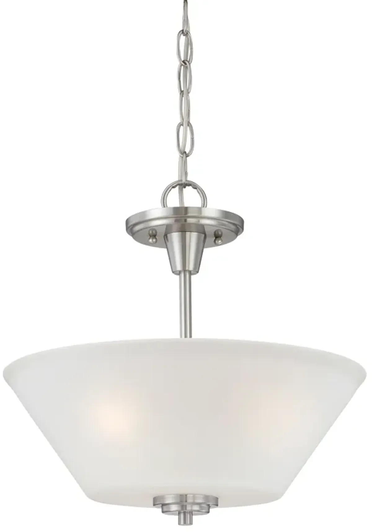 Pittman 15" Wide 2-Light Pendant - Brushed Nickel