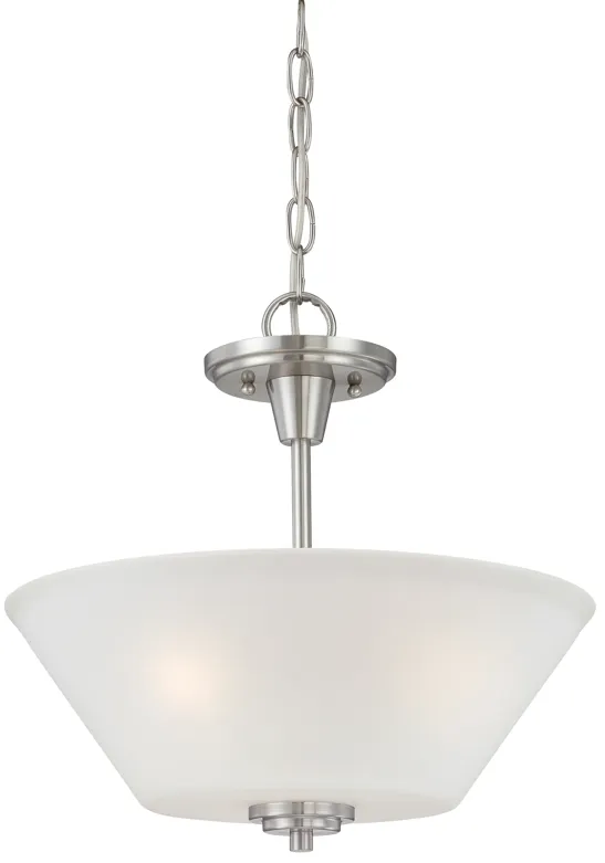 Pittman 15" Wide 2-Light Pendant - Brushed Nickel