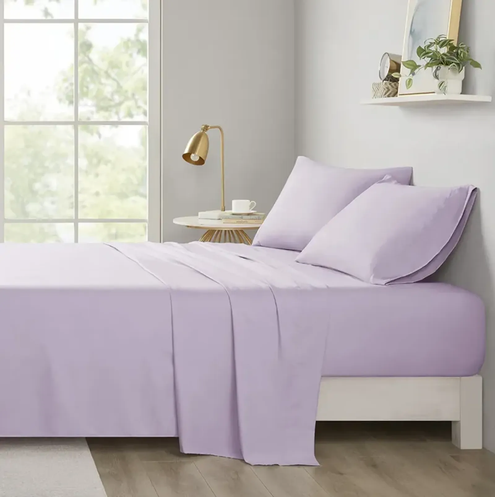 Intelligent Design Microfiber Lavender All Season Soft Touch Sheet Set