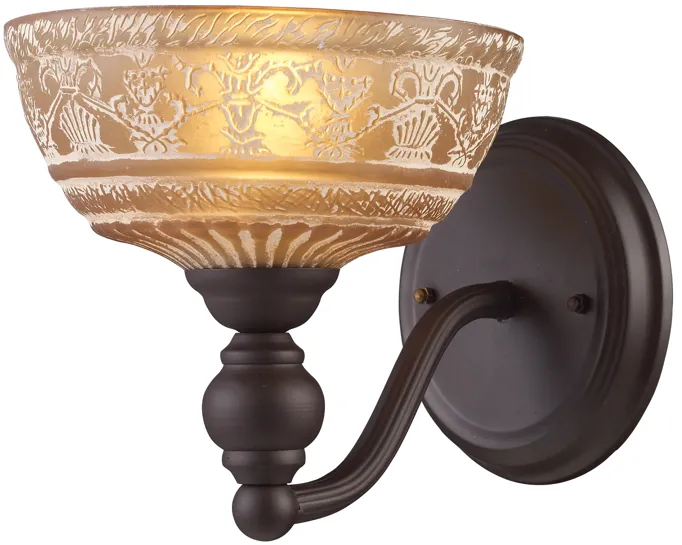 Norwich 8" High 1-Light Sconce - Oiled Bronze