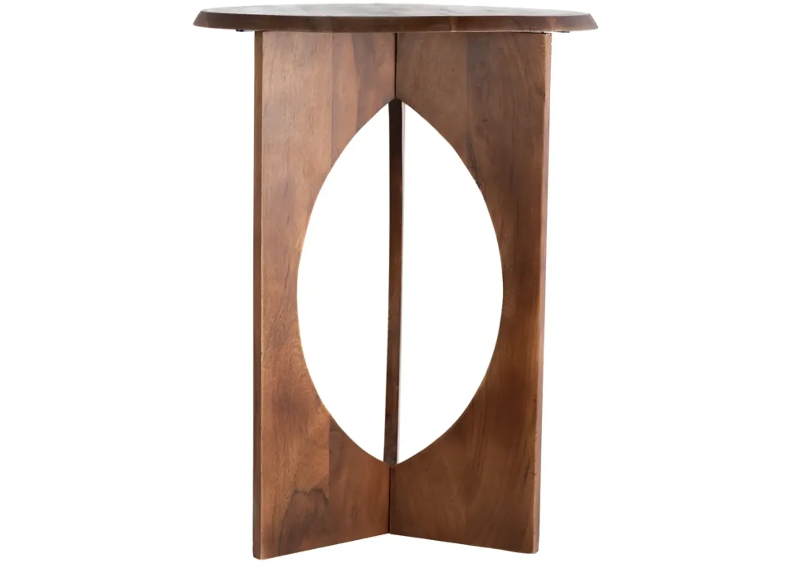 Wood, 18"d 24"h Modern Side Table, Dk Brown Kd