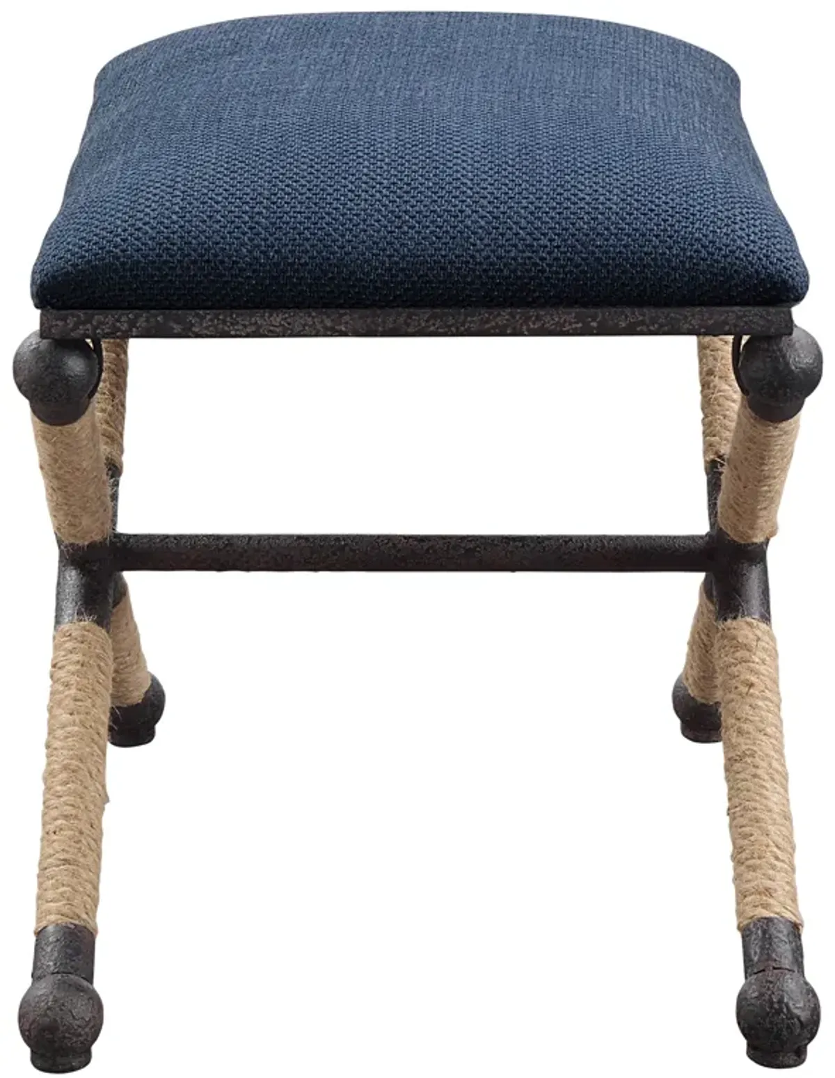 Firth Small Navy Fabric Bench