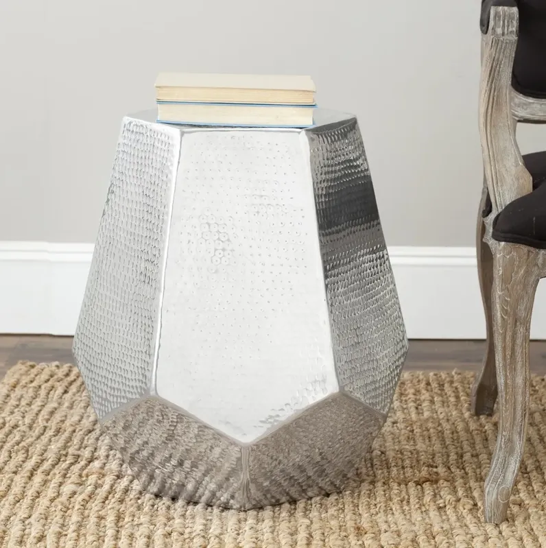 AIDAN HAMMERED ALUMINUM STOOL