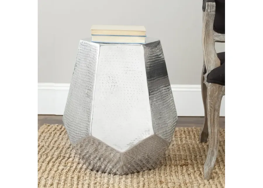 AIDAN HAMMERED ALUMINUM STOOL