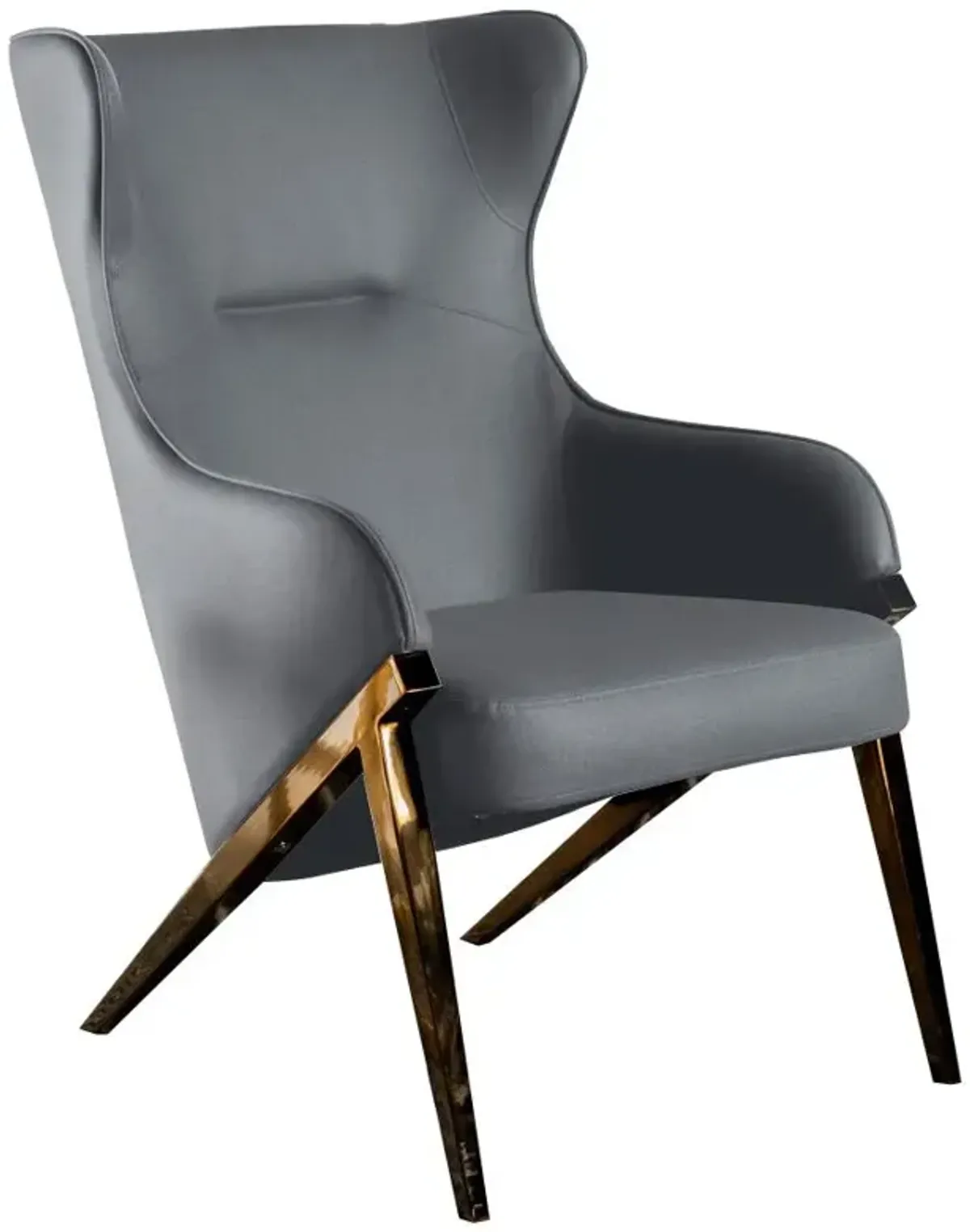 Walker Upholstered Accent Chair Slate and Bronze