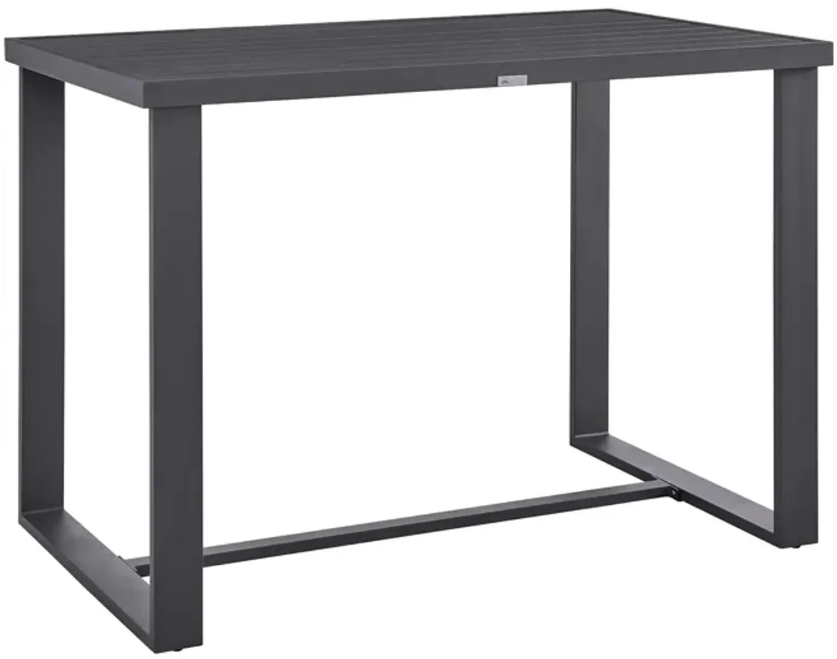 Argiope Outdoor Patio Bar Height Dining Table in Aluminum