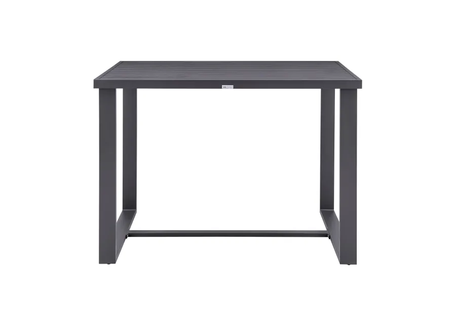 Argiope Outdoor Patio Bar Height Dining Table in Aluminum