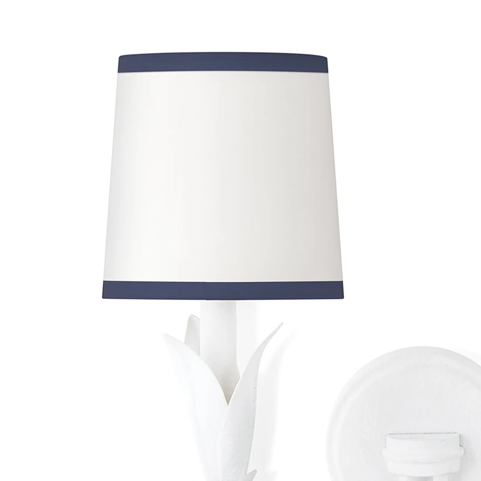 River Reed Sconce Double (White with Navy Shade)