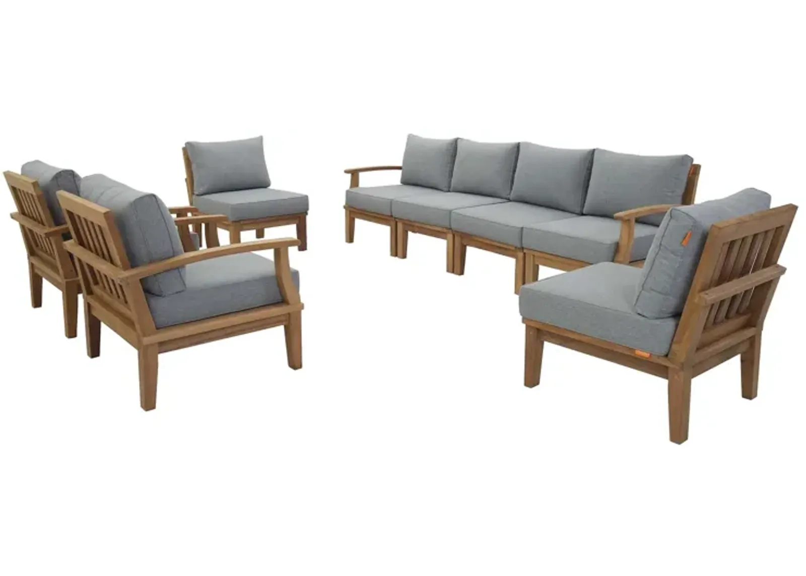 Marina 8 Piece Outdoor Patio Teak Set