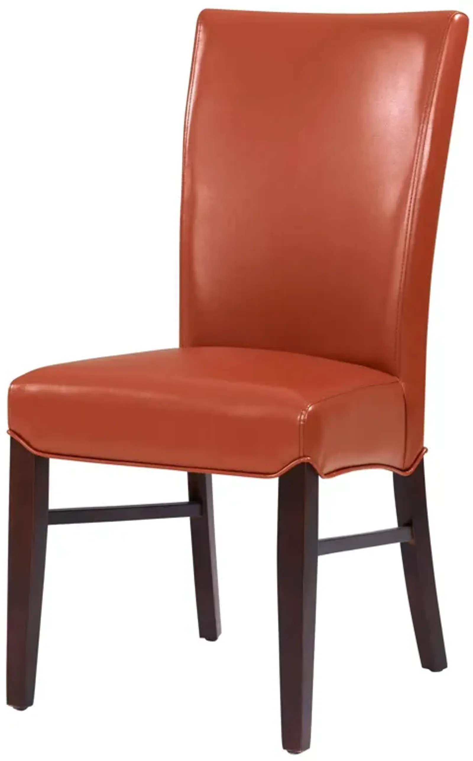 Milton Bonded Leather Dining Side Chair, Pumpkin (Set of 2)