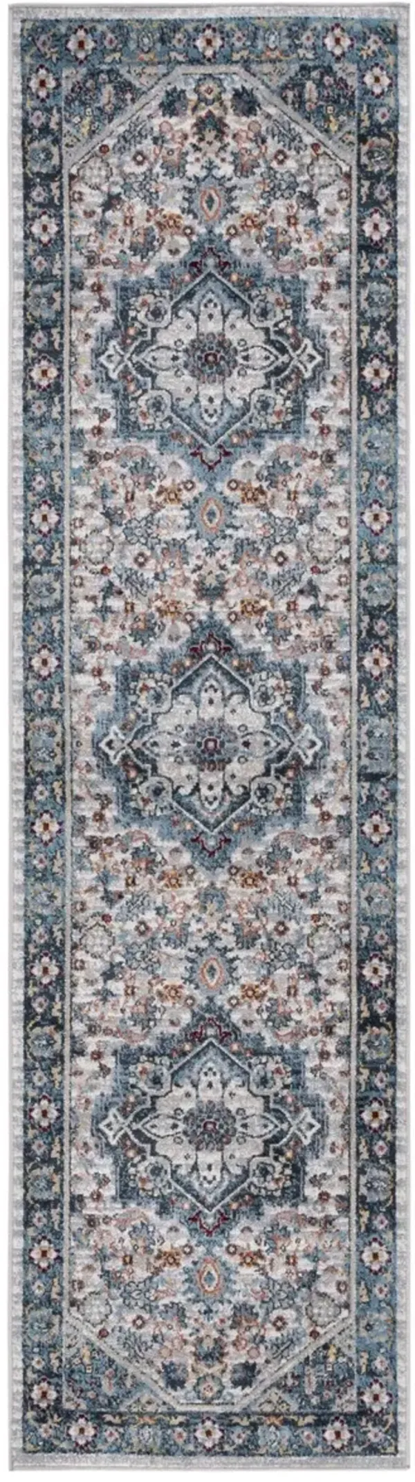 BAYSIDE 110 Blue 2'-2' X 8' Runner Rug