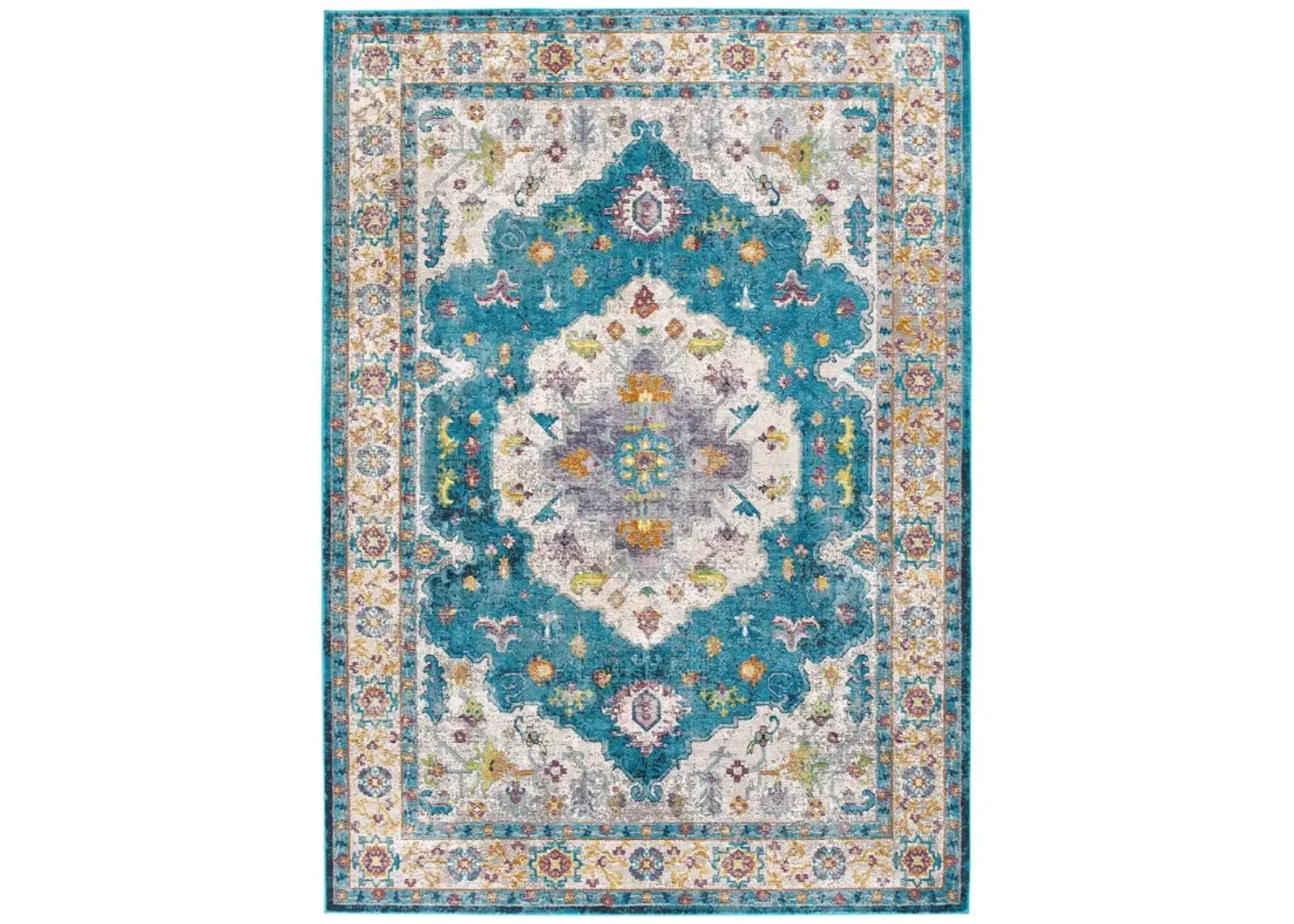 Success Anisah Distressed Floral Persian Medallion 4x6 Area Rug