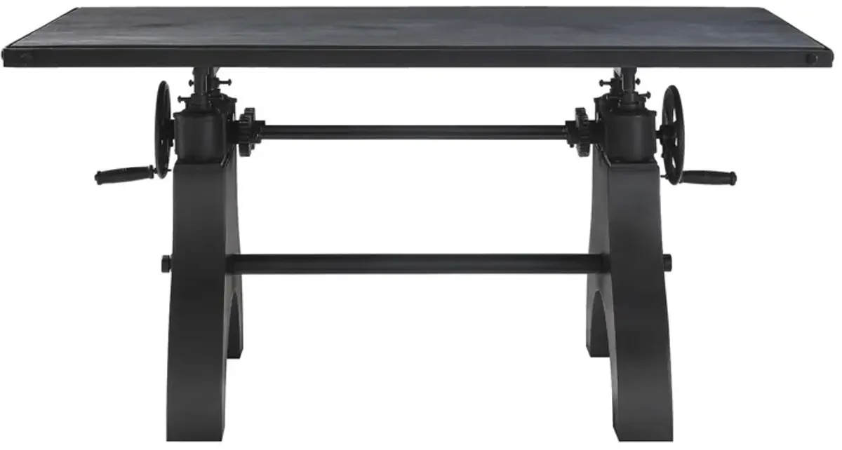 Genuine 60" Crank Adjustable Height Dining Table and Computer Desk