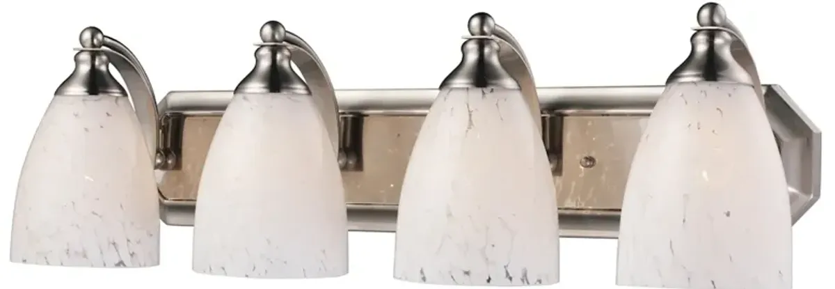 Mix and Match Vanity 27" Wide 4-Light Vanity Light - Satin Nickel