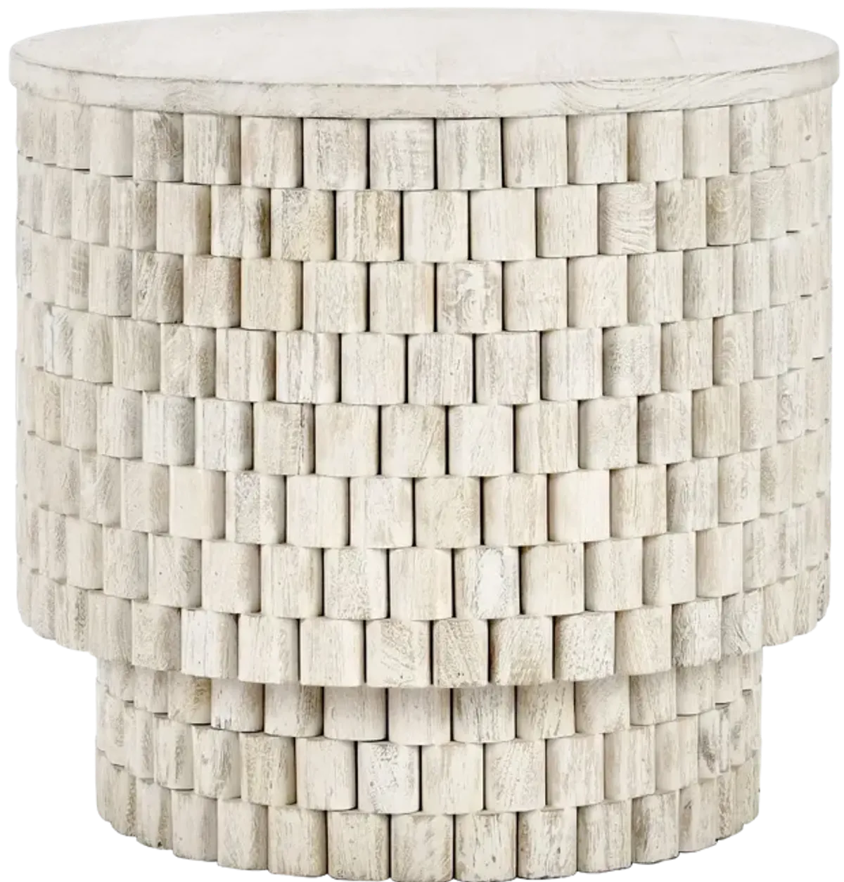 Norwood 25" Round End Table in Cream