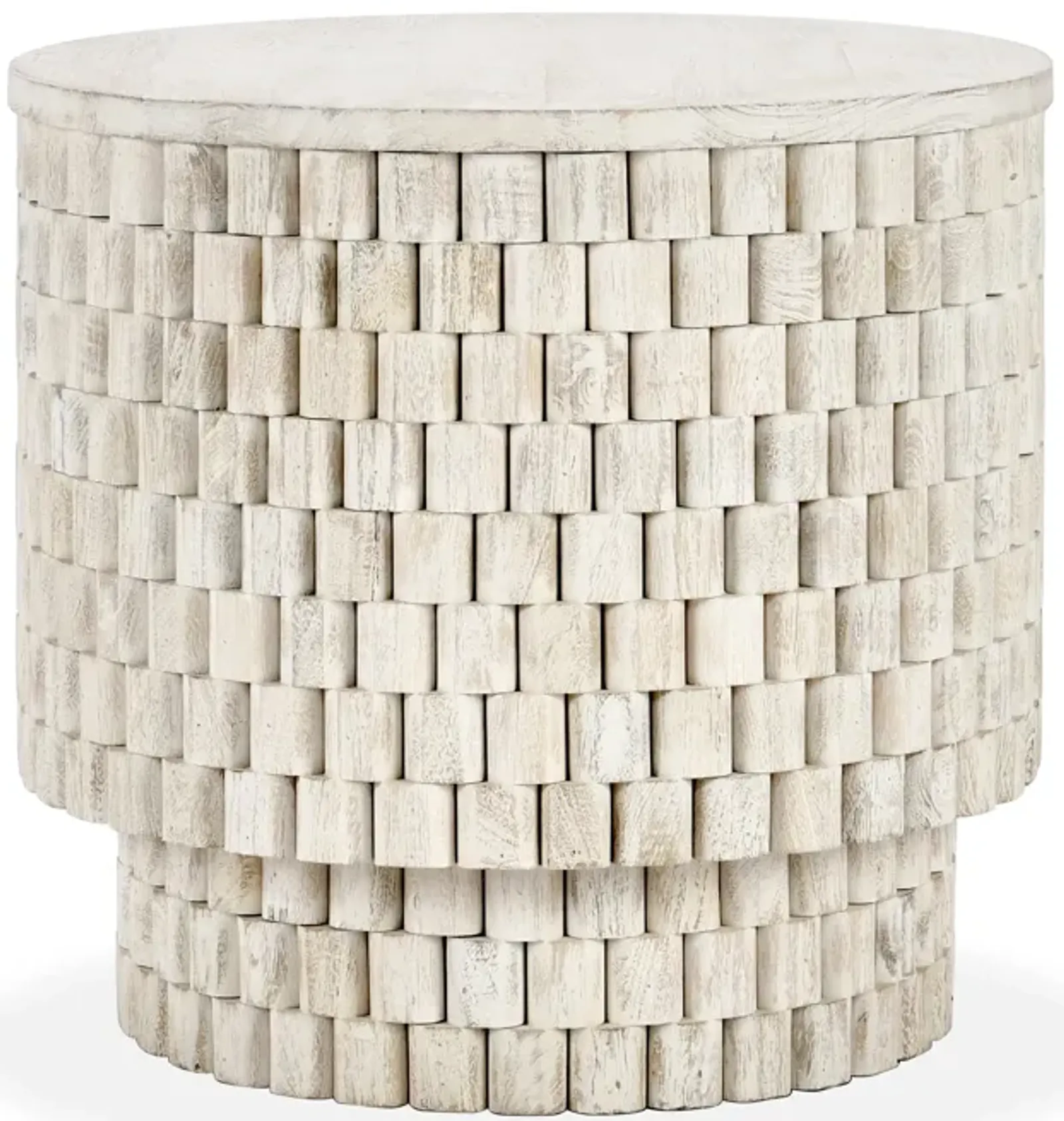 Norwood 25" Round End Table in Cream