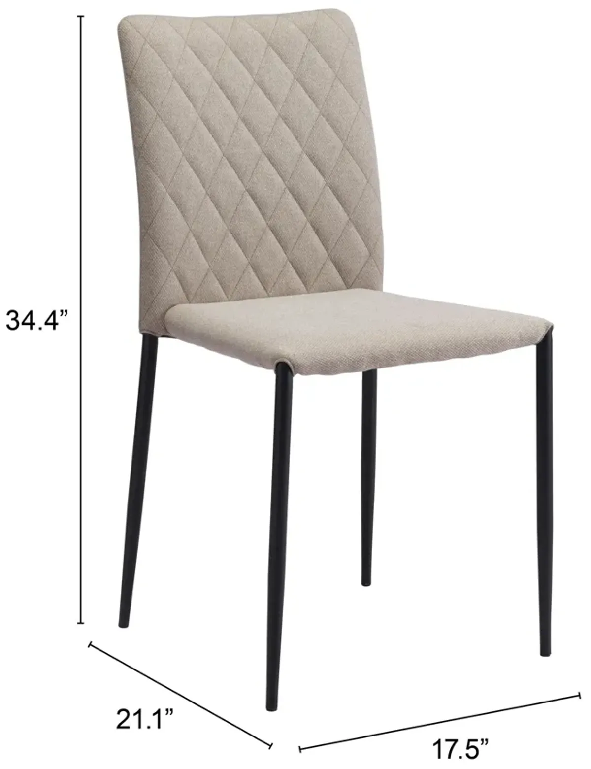 Harve Dining Chair (Set of 2) Beige