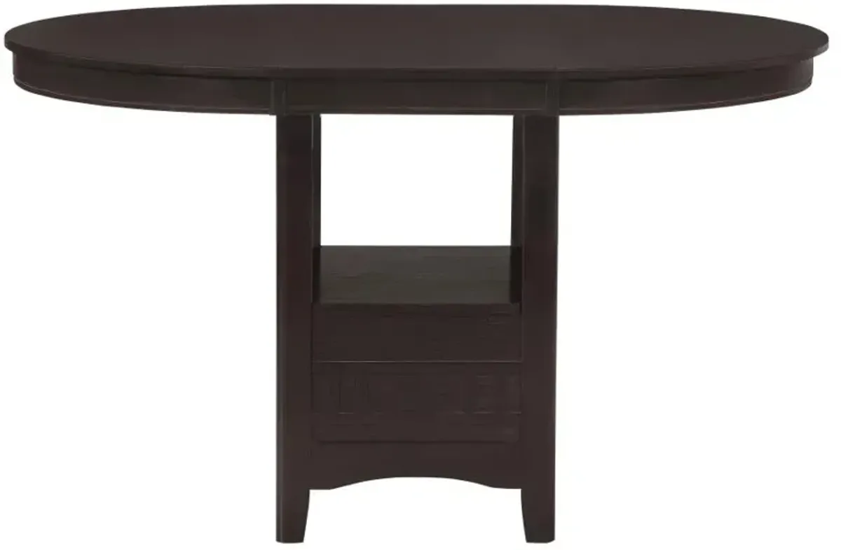 Lavon Oval Counter Height Table Espresso