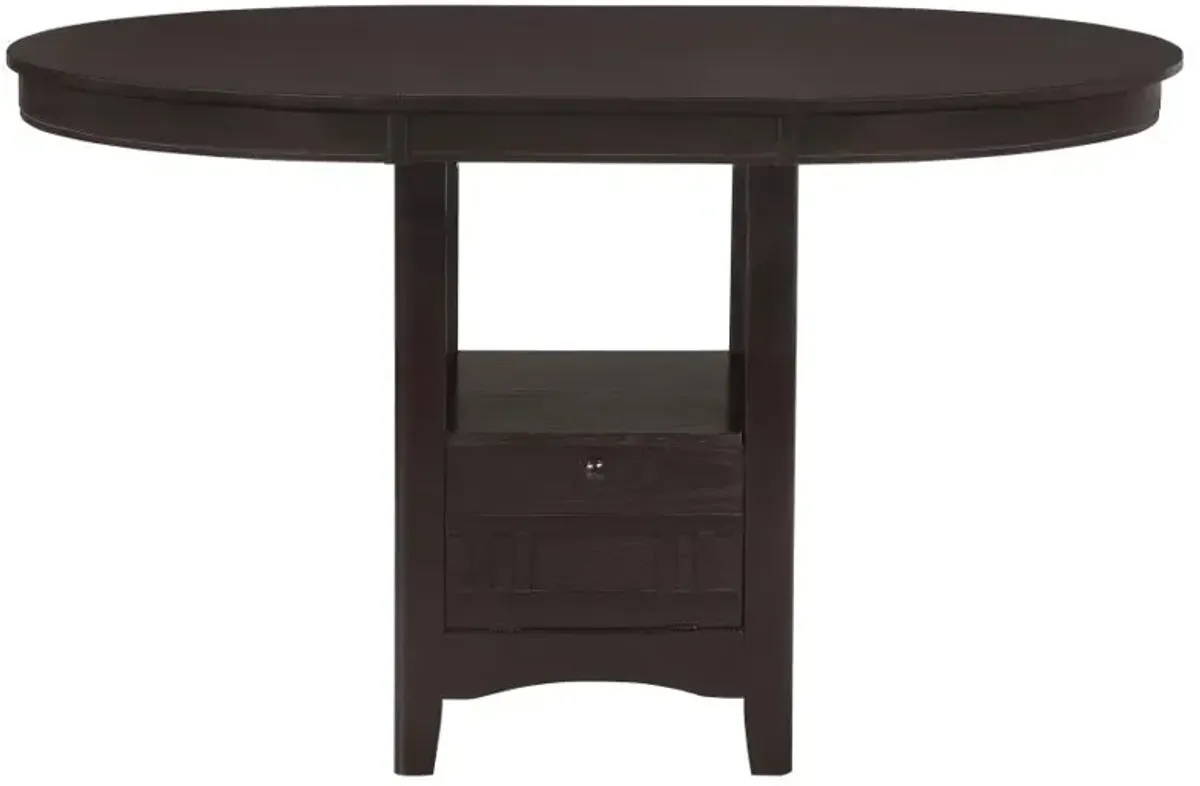 Lavon Oval Counter Height Table Espresso