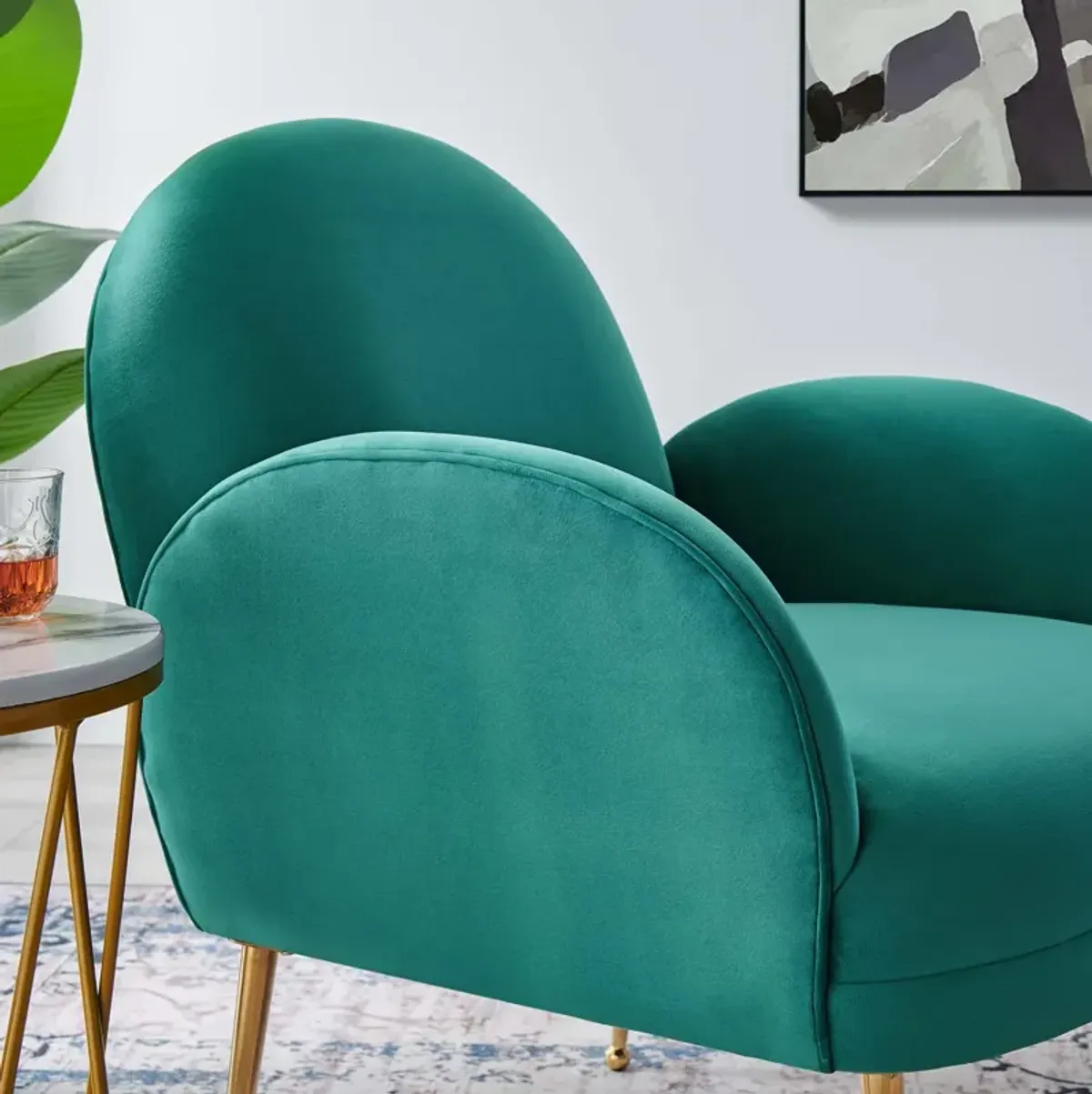 Transcend Performance Velvet Armchair