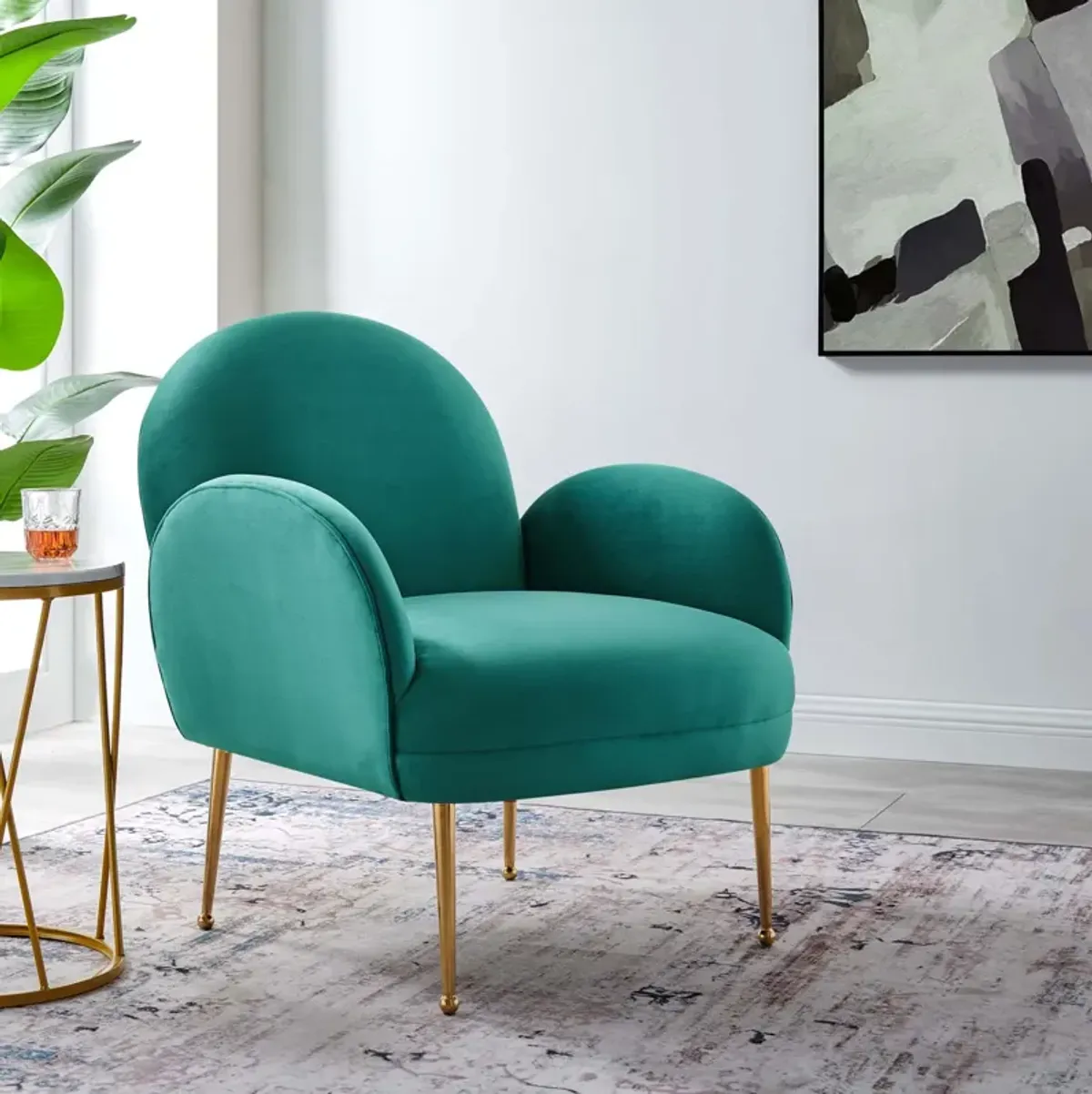 Transcend Performance Velvet Armchair