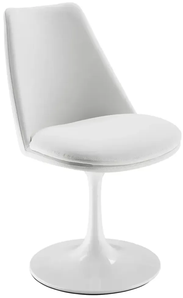 Lippa Swivel Dining Vegan Leather Side Chair by Modway