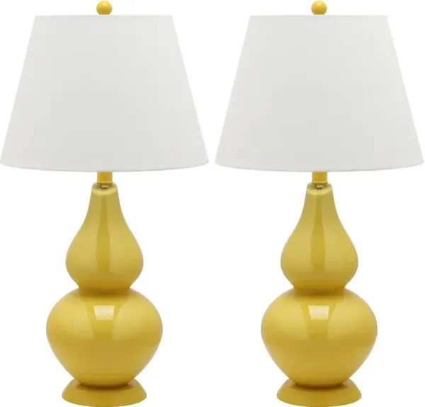 Cybil 26-Inch H Double Gourd Lamp - Set of 2