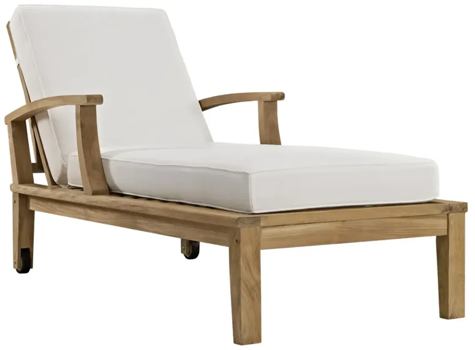 Marina Outdoor Patio Teak Single Chaise