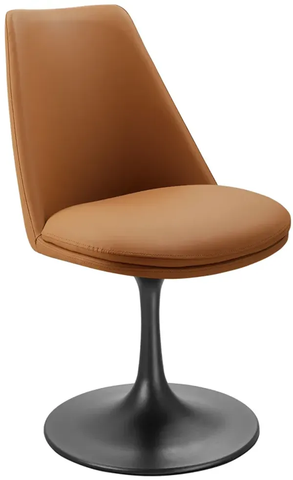 Lippa Swivel Dining Vegan Leather Side Chair by Modway