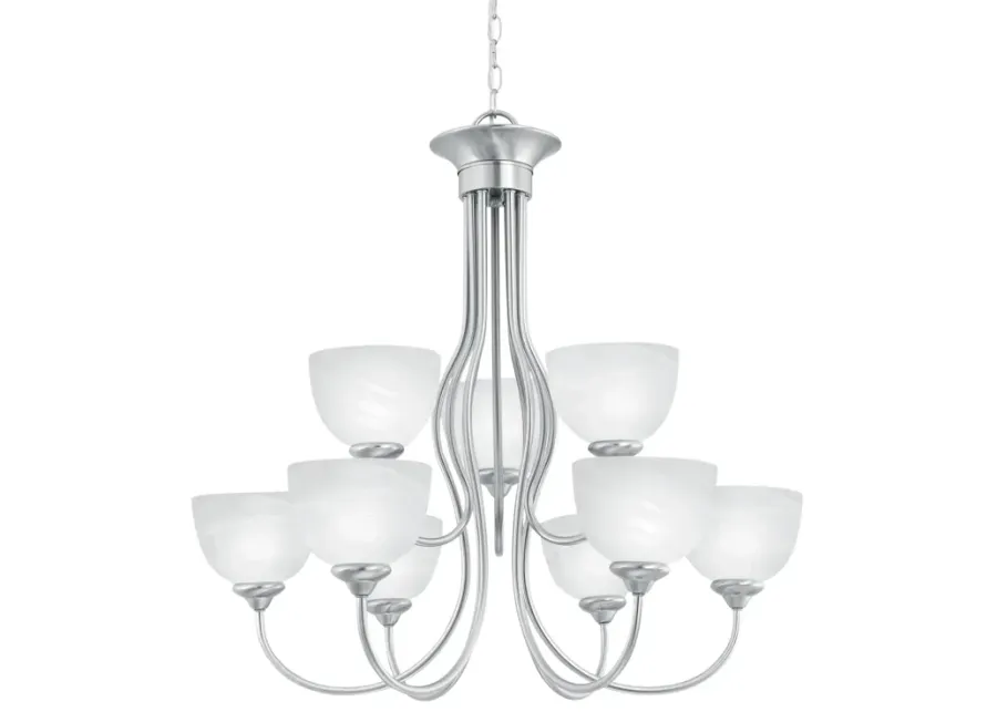 Tahoe 30" Wide 9-Light Chandelier - Brushed Nickel