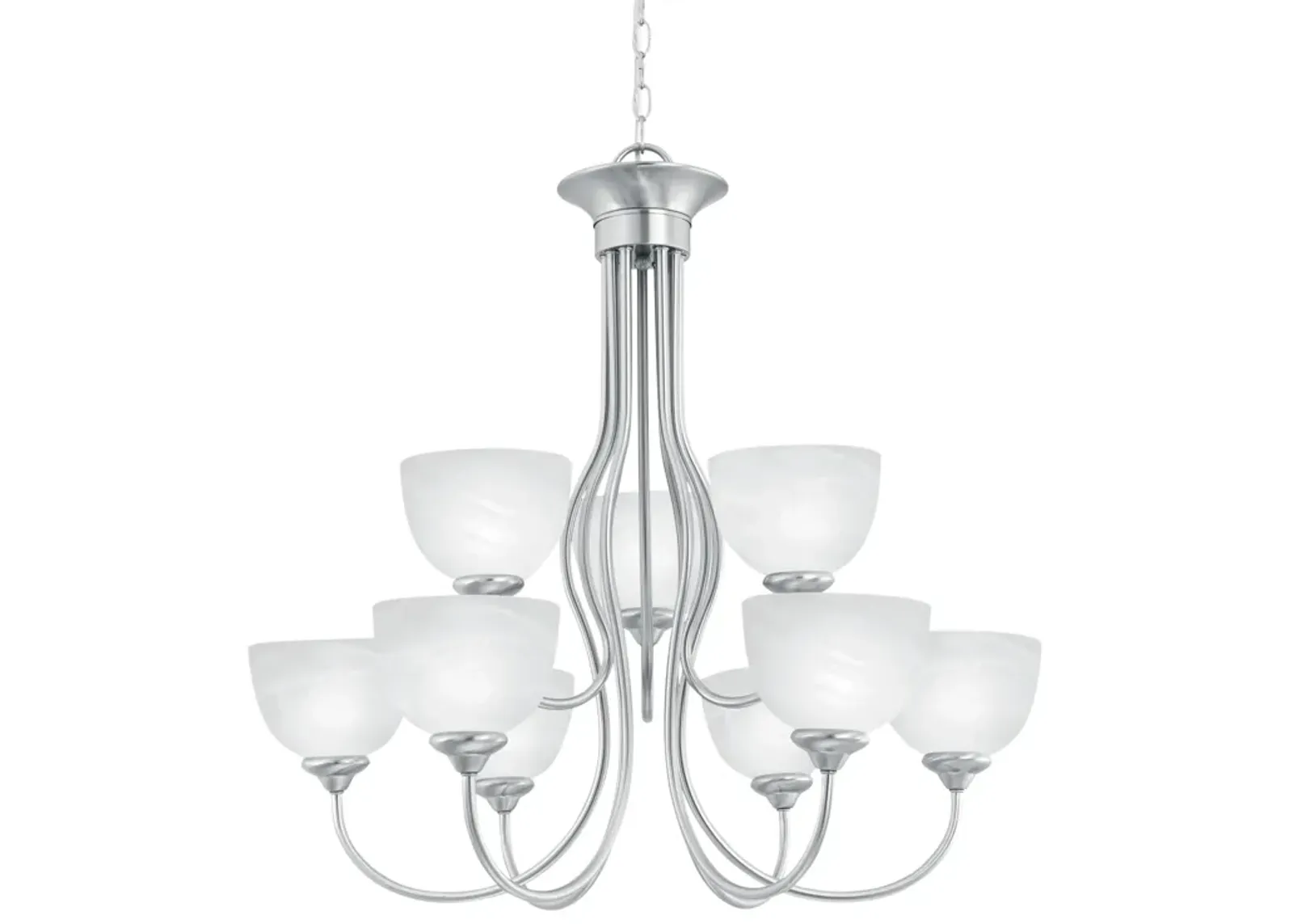 Tahoe 30" Wide 9-Light Chandelier - Brushed Nickel