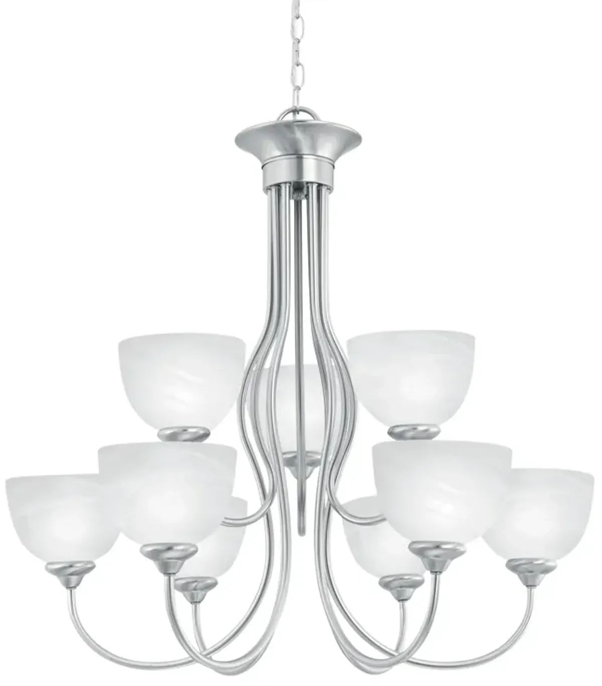 Tahoe 30" Wide 9-Light Chandelier - Brushed Nickel