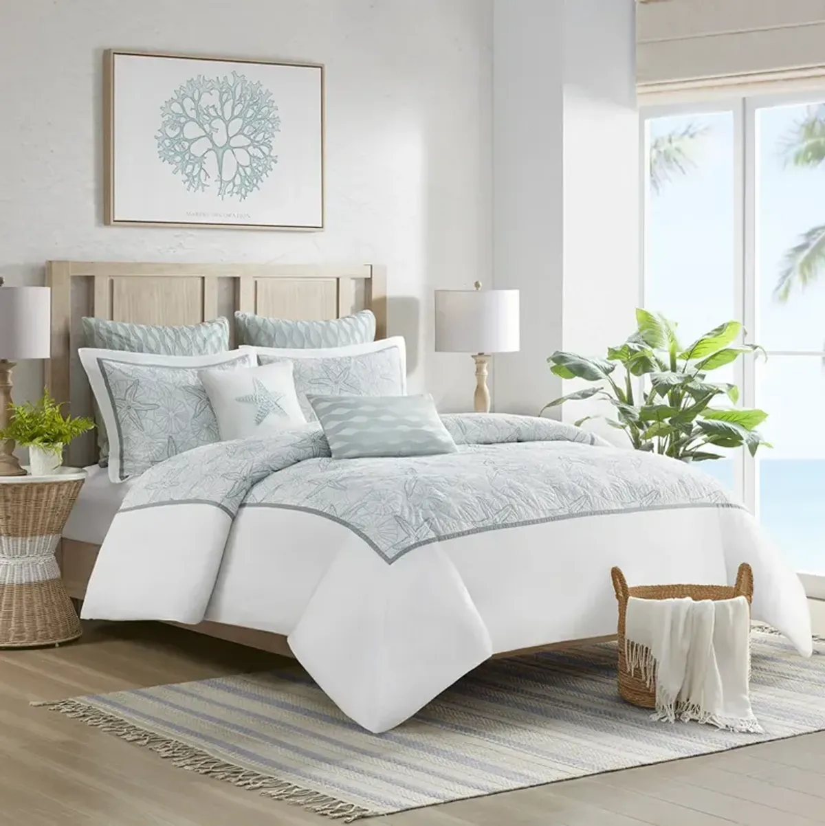 Harbor House Maya Bay White Duvet Cover Mini Set