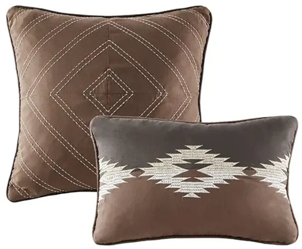 Woolrich Bitter Creek Grey/Brown Oversized Comforter Set