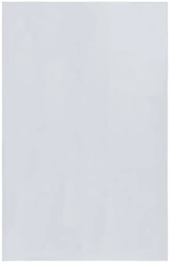 FAUX RABBIT FUR 100 SILVER 3' x 5' Small Rectangle Rug