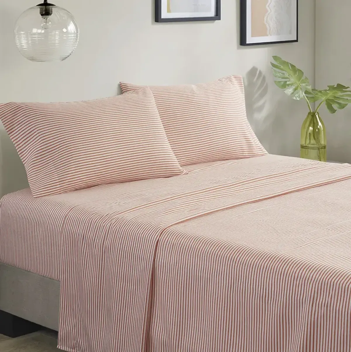 Stripe Comforter Set with Bed Sheets