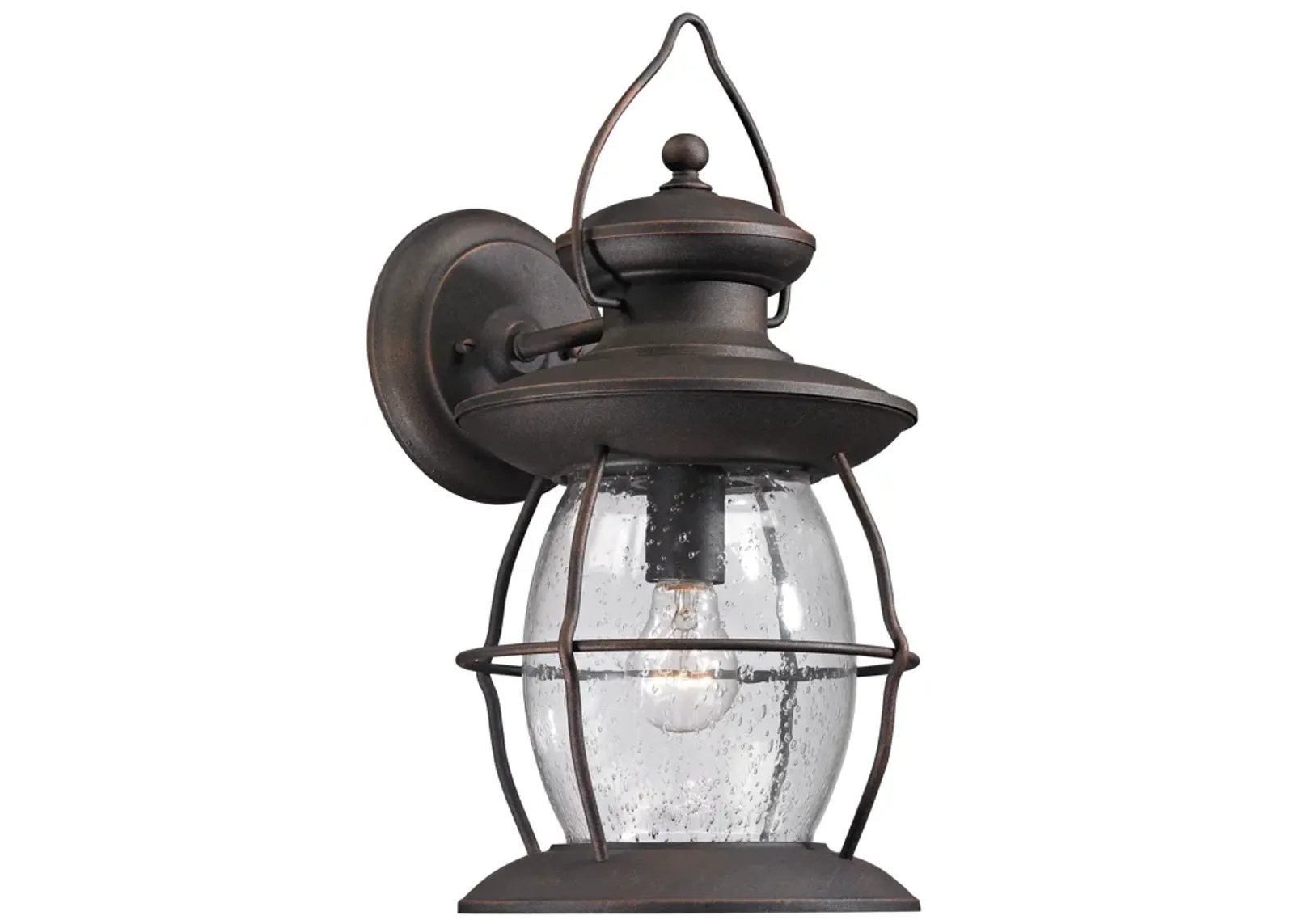 Village Lantern 17" High 1-Light Outdoor Sconce - Weathered Charcoal