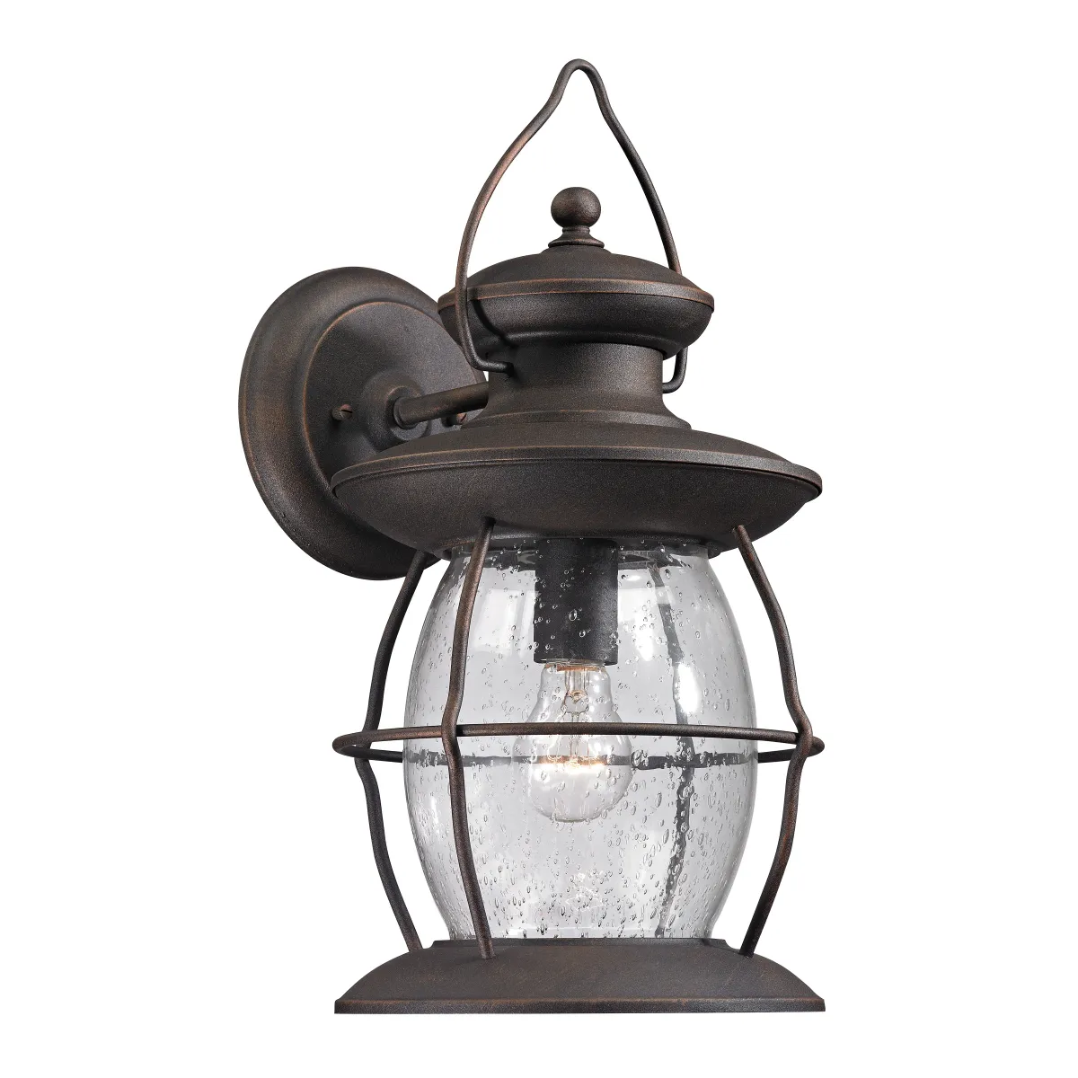 Village Lantern 17" High 1-Light Outdoor Sconce - Weathered Charcoal