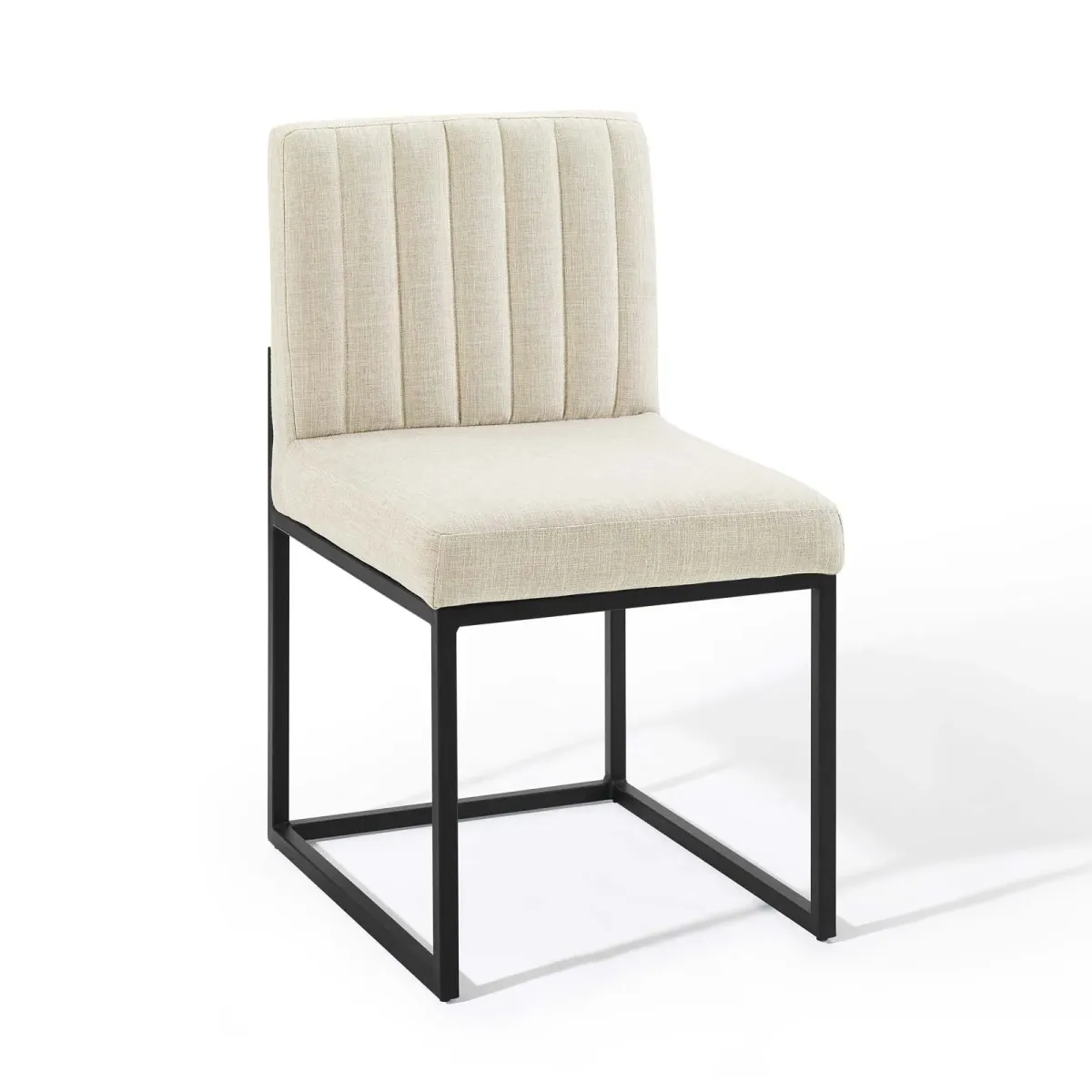 Carriage Channel Tufted Sled Base Dining Chair