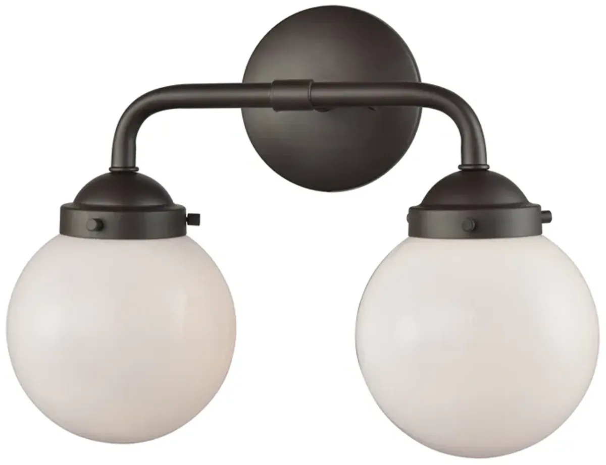 Beckett 15" Wide 2-Light Vanity Light - Oil Rubbed Bronze