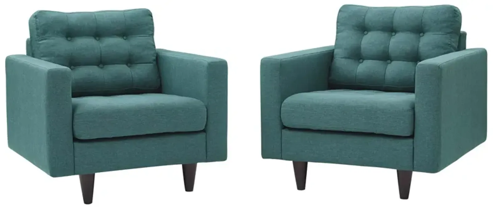 Empress Armchair Upholstered Fabric Set of 2