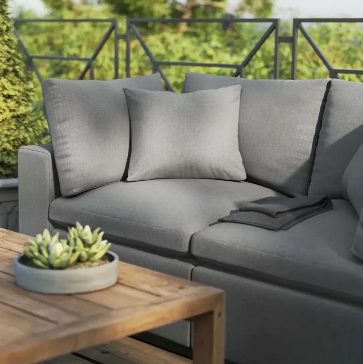 Commix Patio Overstuffed Outdoor Loveseat