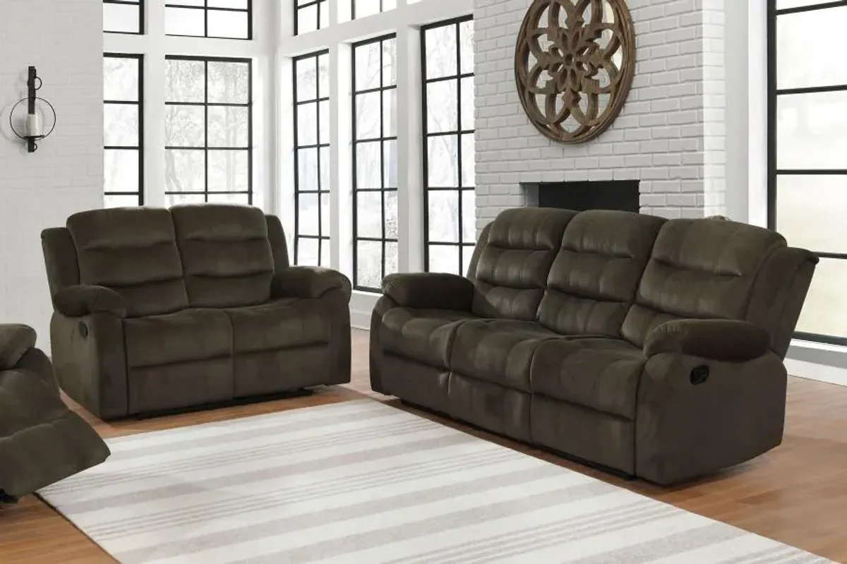 Rodman Upholstered Tufted Living Room Set Olive Brown