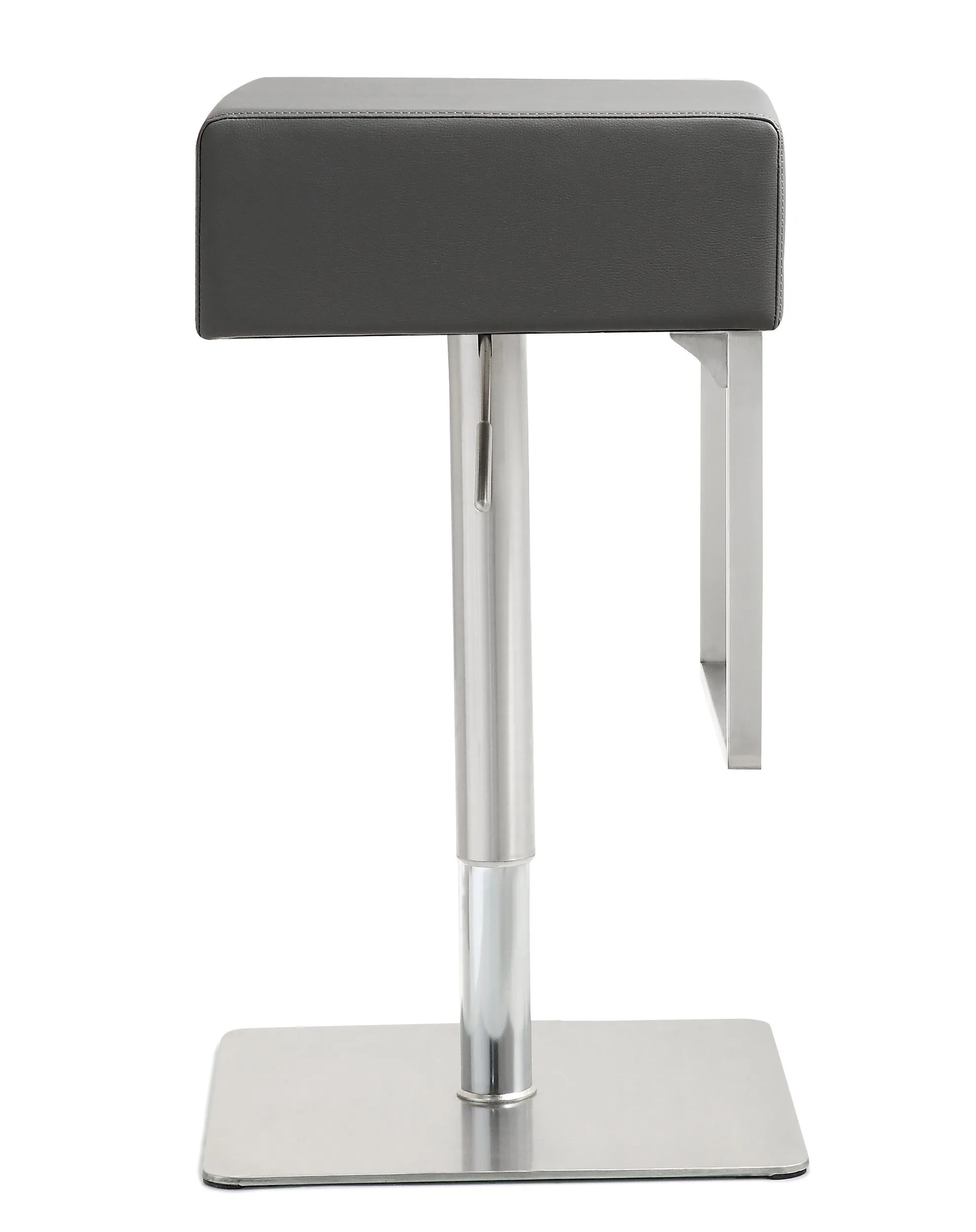 seville grey stainless adjustable barstool