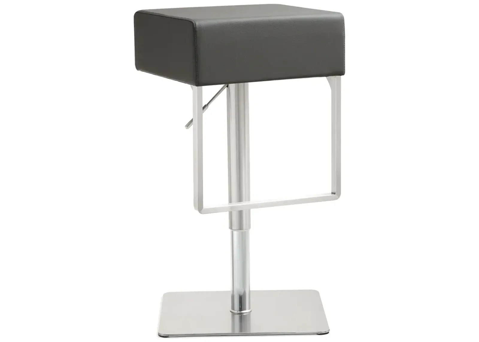 seville grey stainless adjustable barstool