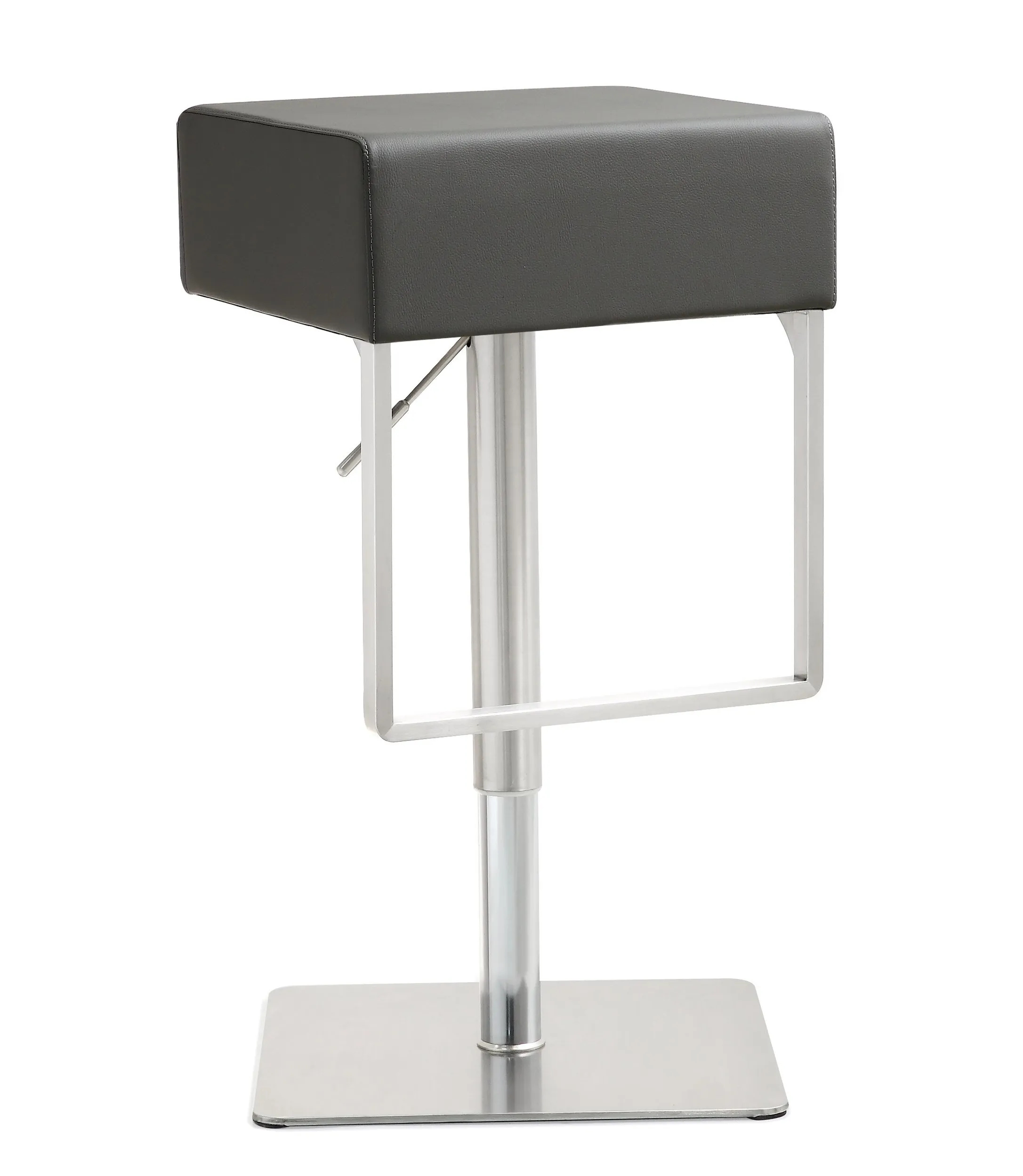 seville grey stainless adjustable barstool