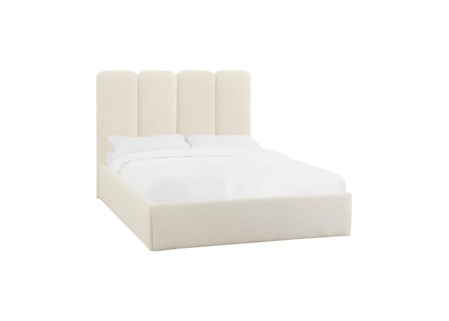 Palani Cream Boucle Queen Bed