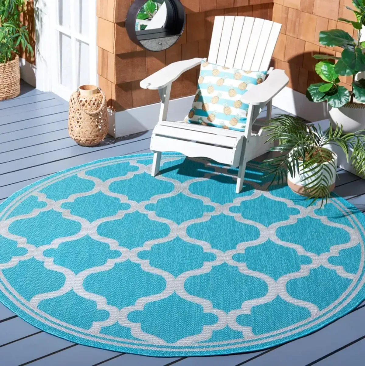 BERMUDA 810 Blue 6'-7' X 6'-7' Round Round Rug